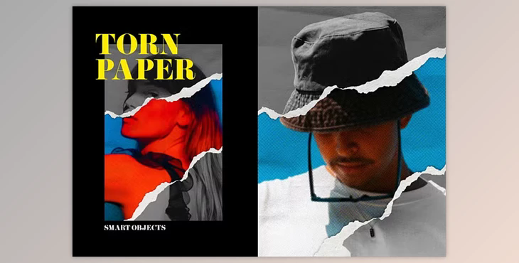 Torn Edge Paper Photo Effect - 92057008