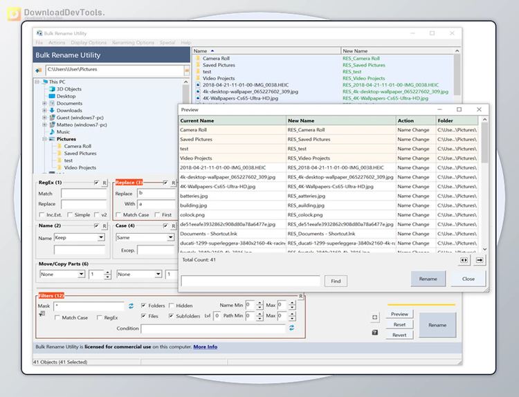 Bulk Rename Utility Commercial License v4.0.0.5 for Win x64 & x86 + Portable Edition + CRACK