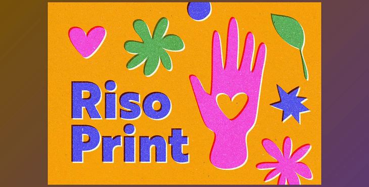 Risoprint Grunge Text & Logo Effect - 195280350