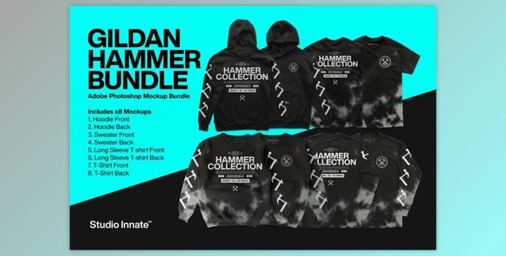 Hammer Mockup Collection By Studio Innate (psd)