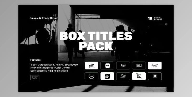 Box Titles Pack (Videohive 48024629) - AE Project