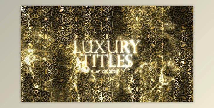 Luxury Gold Pattern Titles (Videohive 42347355) - AE Project