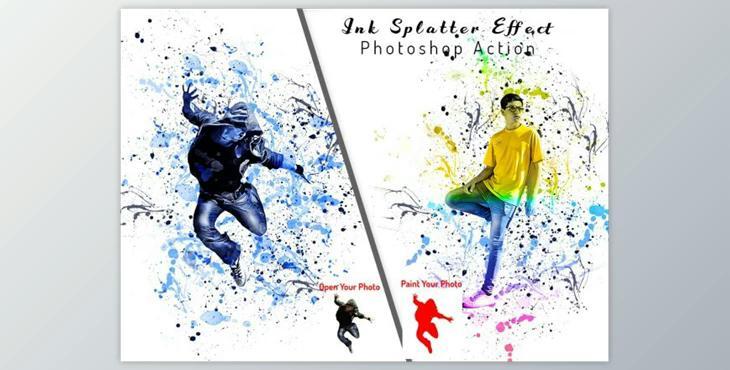 Ink Splatter Effect PS Action By Studio Retouch