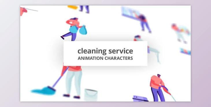 Cleaning service - Character Set (Videohive 32842622) - AE Project