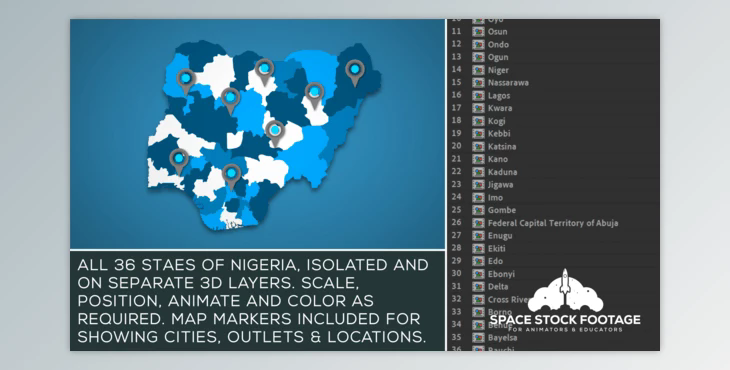 Nigeria Map Kit (Videohive 26805762)