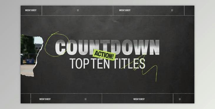 Torn Paper Countdown – Top 10 Titles (Videohive 47006324) - AE Project