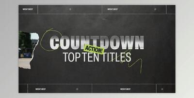 Torn Paper Countdown – Top 10 Titles (Videohive 47006324) - AE Project