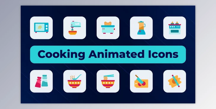 Cooking Animated Icons (Videohive 51079186) - AE Project