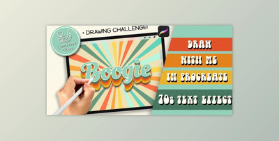 Draw with me in Procreate: 70s Text Effects