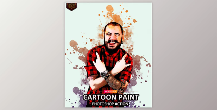 Cartoon Paint Photoshop Action By Ernika