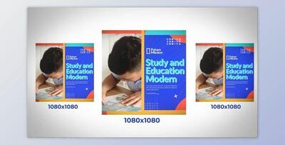 Education Promo Slideshow Instagram Post 1080×1080 (Videohive 39656022) - AE Project