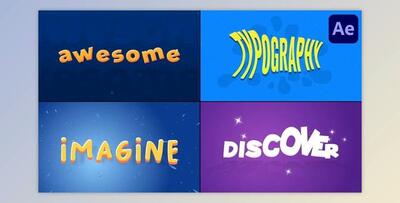 Cartoon Text Animations for After Effects (Videohive 53415338) - AE Project