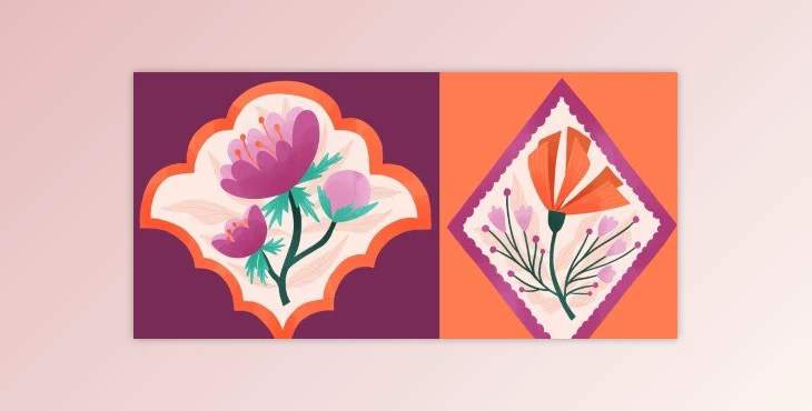 Scallop and Diamond Patterns in Procreate