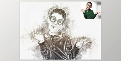 Line Art Sketch Photoshop Action By Studio Retouch