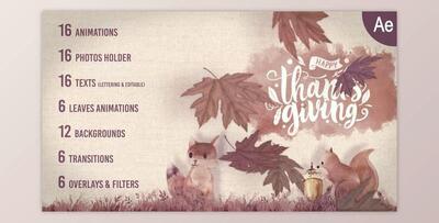 Thanksgiving Kit (Videohive 48939657) - AE Project
