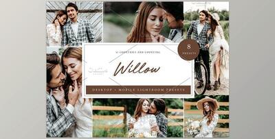 8 x Lightroom Presets, Willow CreativeMarket-5962712 (LRTEMPLATE, XMP, DNG, JPG)