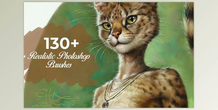 Inkydeals – 130+ Realistic Photoshop Brushes