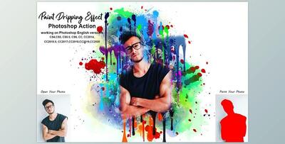 Paint Dripping Effect PS Action CreativeMarket-5449909