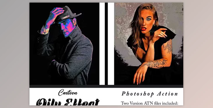 Cartoon Oily Effect Photoshop Action - 92084851