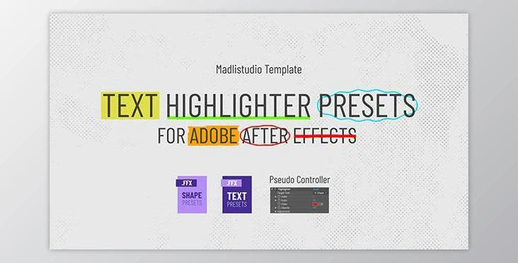 Text Highlighter Presets (Videohive 28871094)