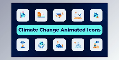 Climate Change Animated Icons (Videohive 50370526) - AE Project