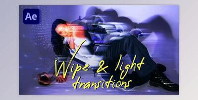 Wipe & Light Transitions (Videohive 46001110) - AE Project
