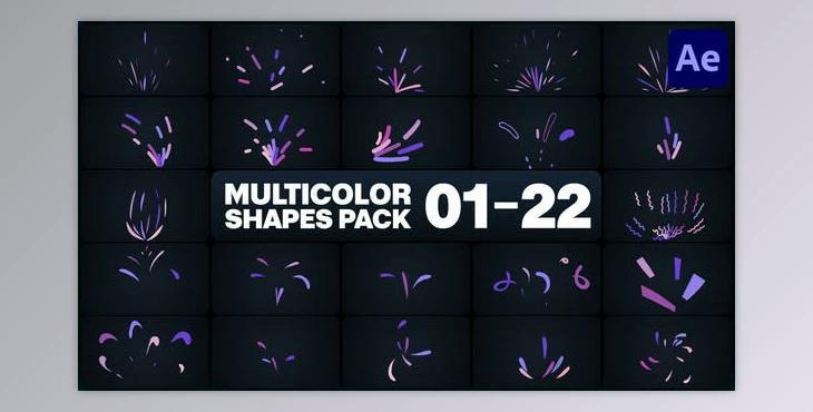Multicolor Shapes for After Effects (Videohive 46102663) - AE Project