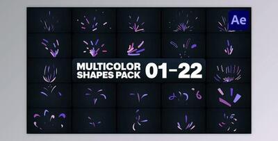 Multicolor Shapes for After Effects (Videohive 46102663) - AE Project