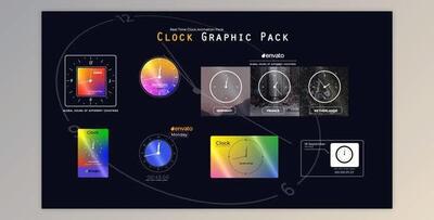 Real Time Clock Animation Pack (Videohive 33784578) - AE Project