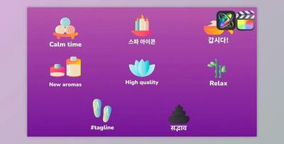 Spa Massage Icons And Titles for FCPX (VideoHive 54164859)