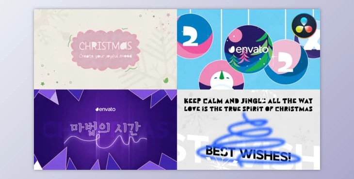 Christmas Typography for DaVinci Resolve (Videohive 50053799)