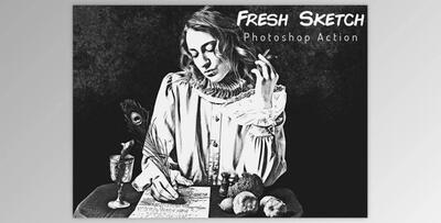 Fresh Sketch Photoshop Action By Studio Retouch
