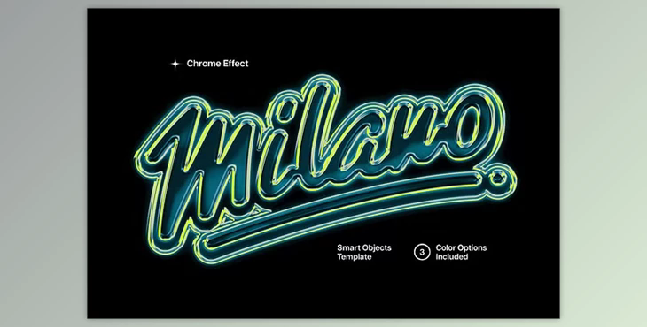 Y2K Glass Chrome Text Effect - 92171889