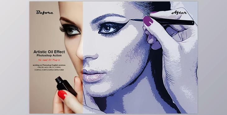 Artistic Oil Effect Photoshop Action CreativeMarket-5357821