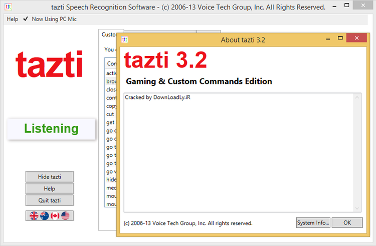 tazti Speech Recognition Software 3.2