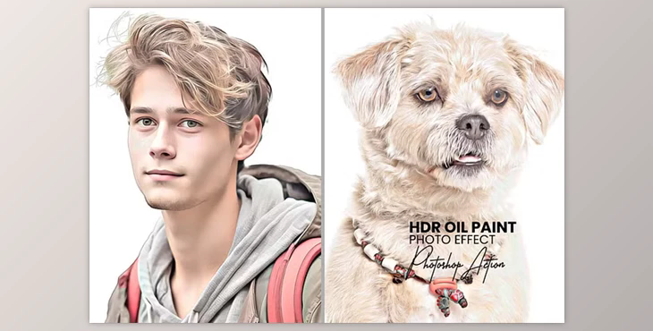 HDR Oil Paint Photoshop Action - 92160620