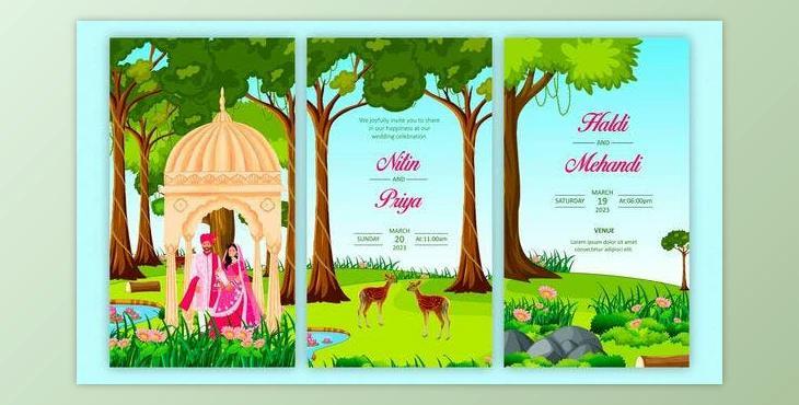 Traditional Wedding Invitation Story Card (Videohive 43750774) - AE Project