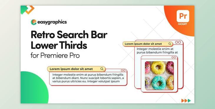 Retro Search Bar Lower Thirds for Premiere Pro (Videohive 32806614)