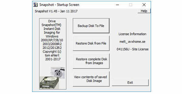 Drive SnapShot 1.50.0.1726