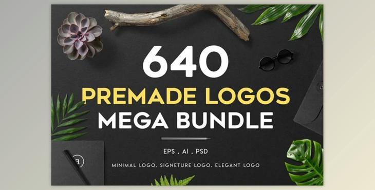 640 Premade Logos Mega Bundle By XpertgraphicD