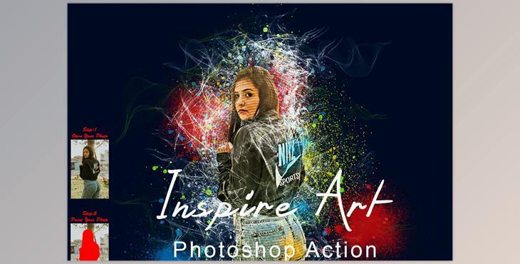 Inspire Art Photoshop Action CreativeMarket - 7798100