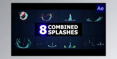Combined Splashes for After Effects (Videohive 52180041) - AE Project