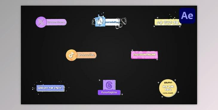 Social Media Liquid Plates for After Effects (Videohive 53542644) - AE Project