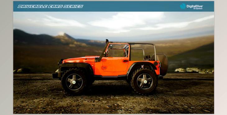 Unreal Engine - Blueprints Drivable Cars: 4x4 Off Road Four Wheel Drive Car v5.1