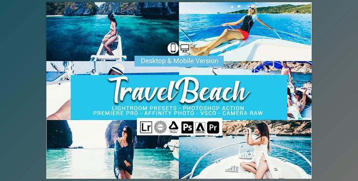 Travel Beach Lightroom Presets CreativeMarket-5157497 (XMP, LRTEMPLATE, DNG, PDF, ATN)