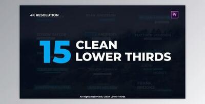 Clean Lower Thirds (Videohive 29953354)