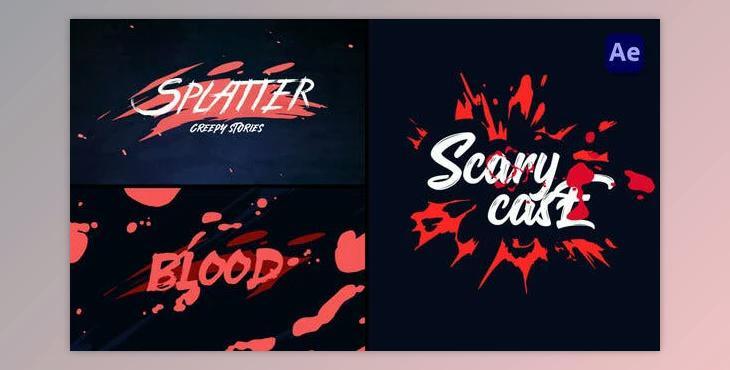 Horror Blood Splatter Opener [After Effects] (Videohive 49002072) - AE Project
