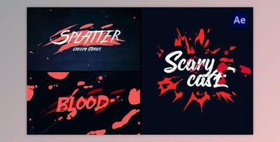 Horror Blood Splatter Opener [After Effects] (Videohive 49002072) - AE Project