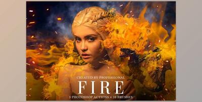 Fire Actions Photoshop CreativeMarket-5328474