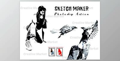 Sketch Maker Photoshop Action 6516725